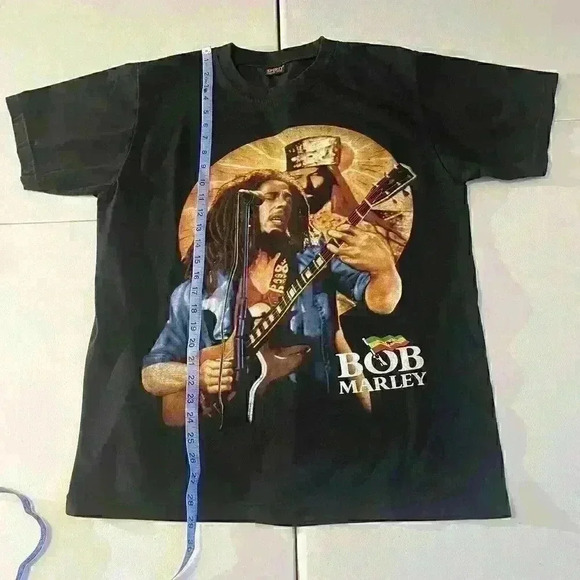 Vintage 90s Bob Marley T-Shirt Mens Rap Tee Rasta Front Back Large - Picture 5 of 7